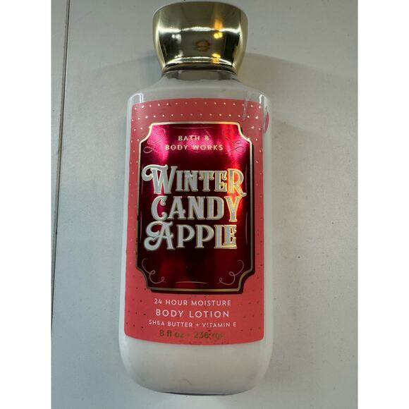Bath & Body Works WINTER CANDY APPLE  Shea Body Lotion 8 Oz NEW - Picture 2 of 3